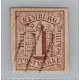 ALEMANIA 1859 ESTADO DE HAMBURGO Yv 2 ESTAMPILLA DE MUY BUENA CALIDAD RARA Y DE LUJO 120 EUROS